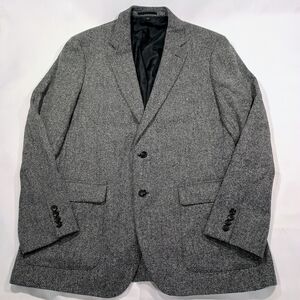 J Crew Ludlow Moon Tweed Blazer Jacket Mens 46L Slim Herringbone Sport Coat